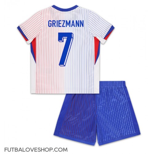 Dres Francúzsko Antoine Griezmann #7 Preč pre deti ME 2024 Krátky Rukáv (+ trenírky)